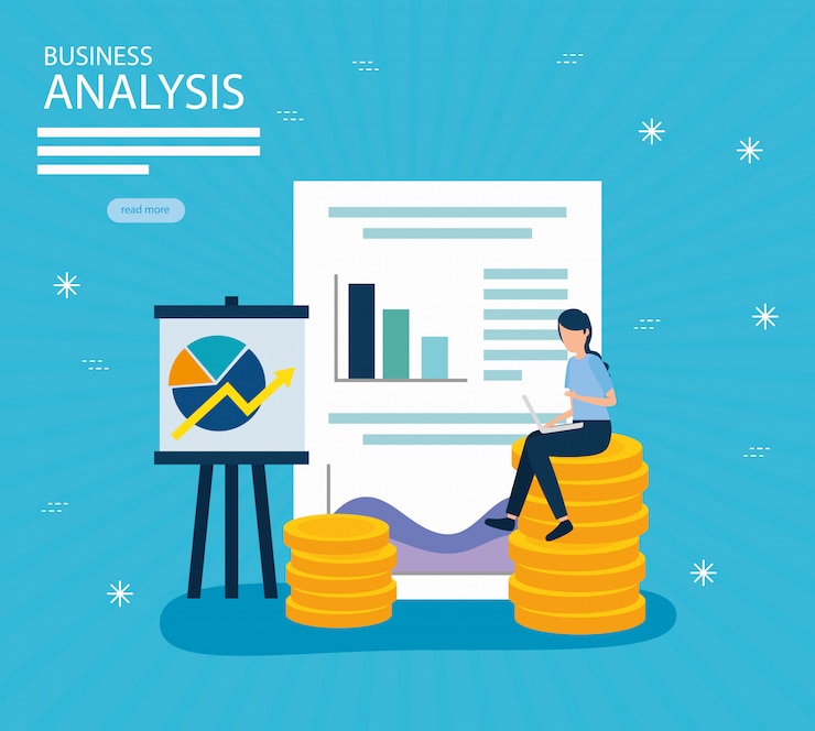Vector desain vektor statistik analisis bisnis
