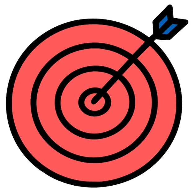 design an arrow with a target signifying precision or targeting icon