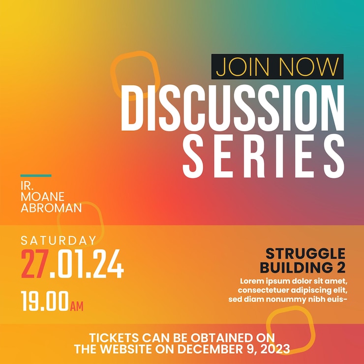 Vector design discussion forum event posters