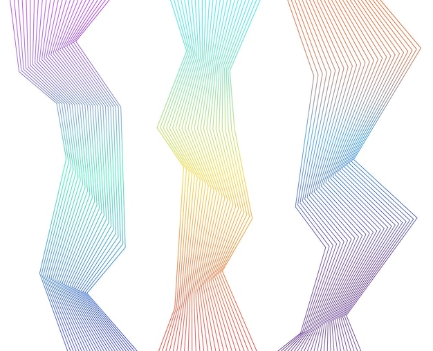 Design element many broken lines structure effect02