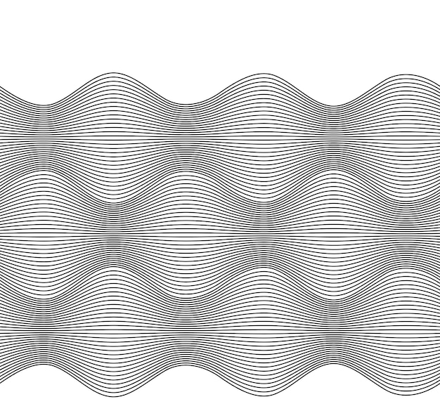 Design element Wave many parallel lines wavy form21