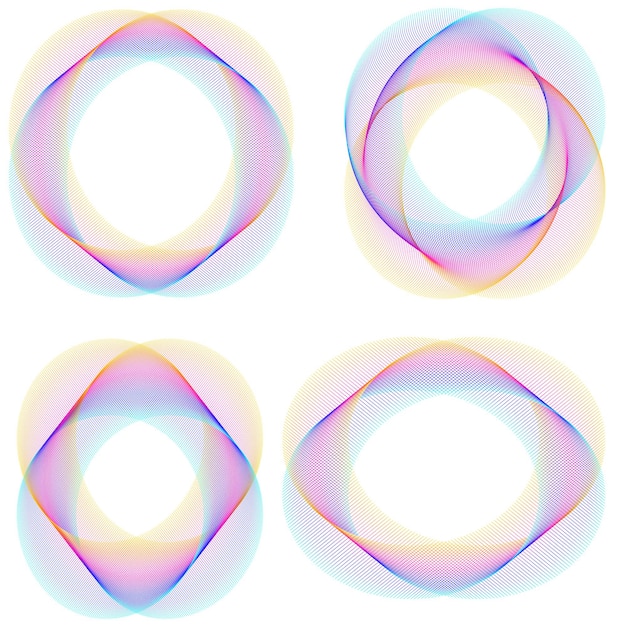 Design elements Ring circle elegant frame border Abstract Circular logo element on white background isolated Creative art Vector illustration EPS 10 digital for promotion new product
