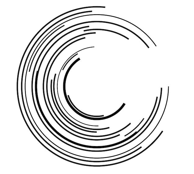 Design elements Ring circle elegant frame border Abstract Circular logo element on white background isolated