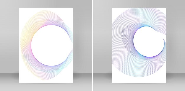 design elements wave of many black lines circle twist abstract wavy stripes on white background isolated
