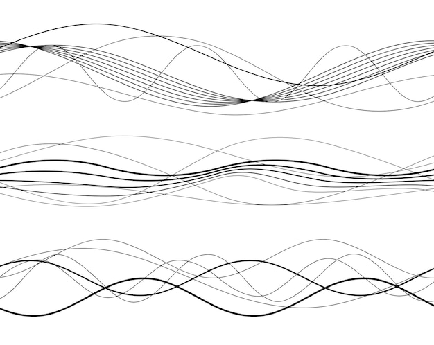 design elements wave of many gray lines abstract wavy stripes on white background isolated creative line art vector illustration eps 10 colourful shiny waves with lines created using blend tool