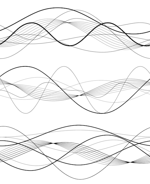 design elements wave of many gray lines abstract wavy stripes on white background isolated creative line art vector illustration eps 10 colourful shiny waves with lines created using blend tool
