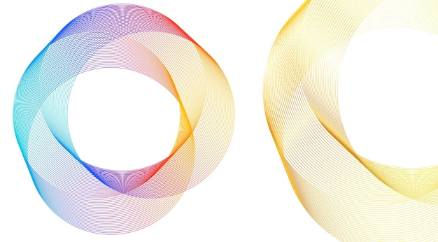 Design elements Wave of many purple lines circle ring Abstract vertical wavy stripes on white background isolated Vector illustration EPS 10 Colourful waves with lines created using Blend Tool