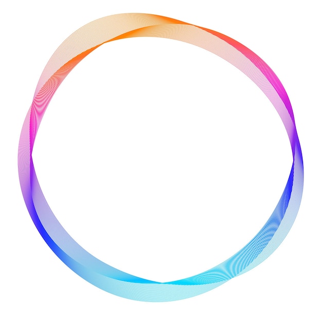 Design elements Wave of many purple lines circle ring Abstract vertical wavy stripes on white background isolated Vector illustration EPS 10 Colourful waves with lines created using Blend Tool