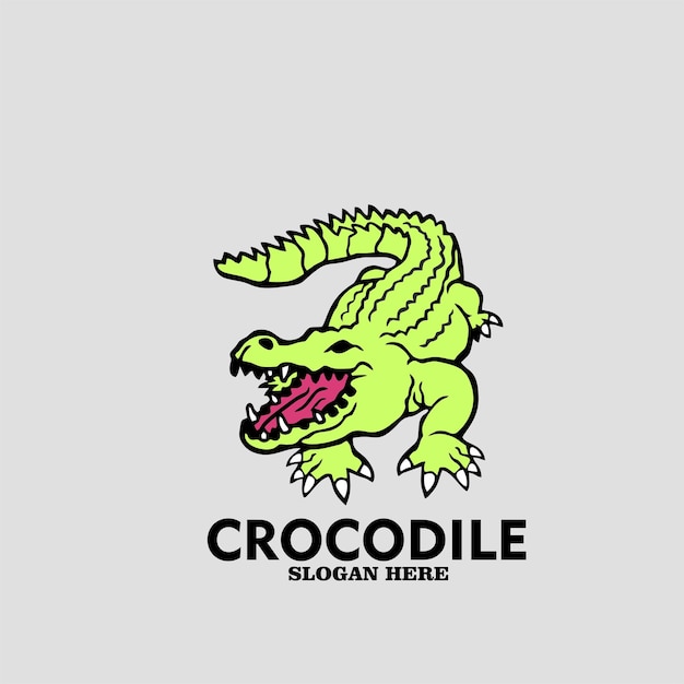 Design logo icon mascot character crocodile