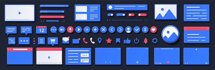 Vector design set for apps