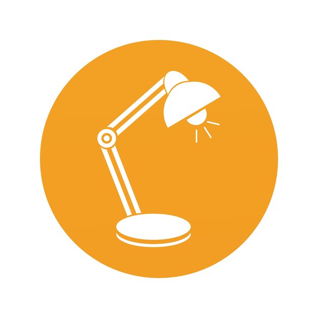 Desk lamp work icon logo