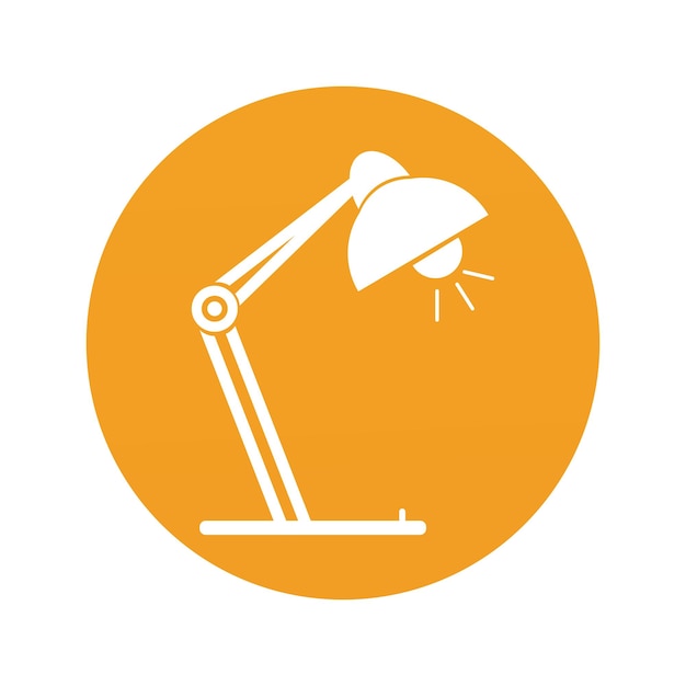 Desk lamp work icon logo