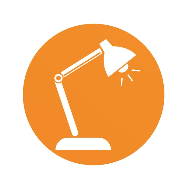 Desk lamp work icon logo