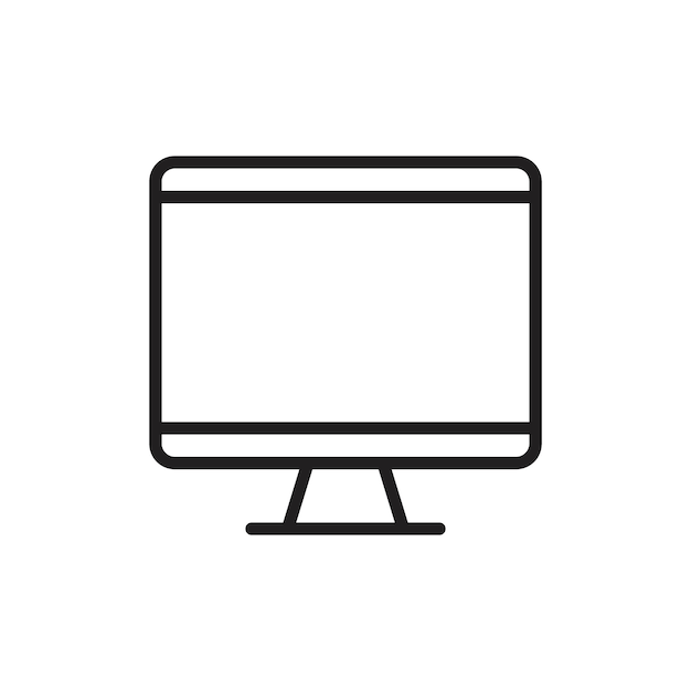 Desktop icon Simple thin outline