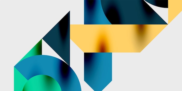 detailed composition of circles semicircles and triangles with glossy effects and smooth gradients a sleek and modern vector design for creative and techinspired projects