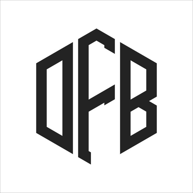 DFB Logo Design Initial Letter DFB Monogram Logo using Hexagon shape