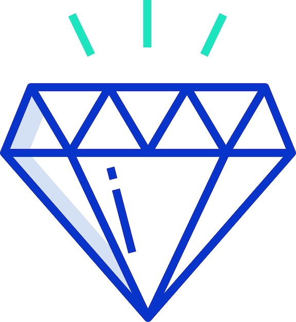 diamond outline color vector illustration