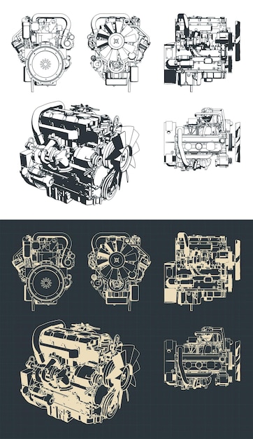 Diesel engine blueprints
