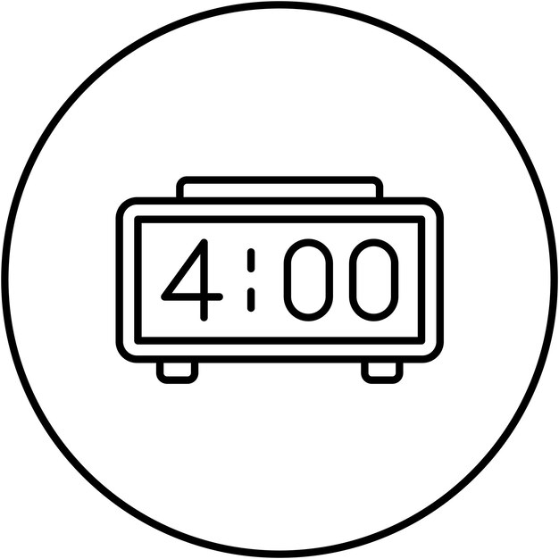 Digital Clock icon vector image Can be used for Time and Date