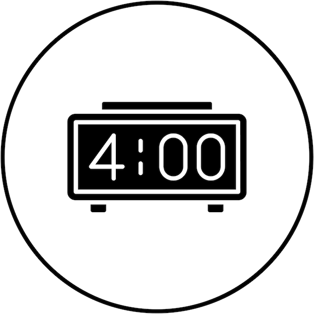 Digital Clock icon vector image Can be used for Time and Date