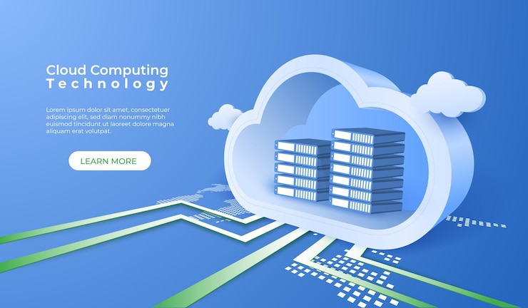 Vector digital cloud computing technology background
