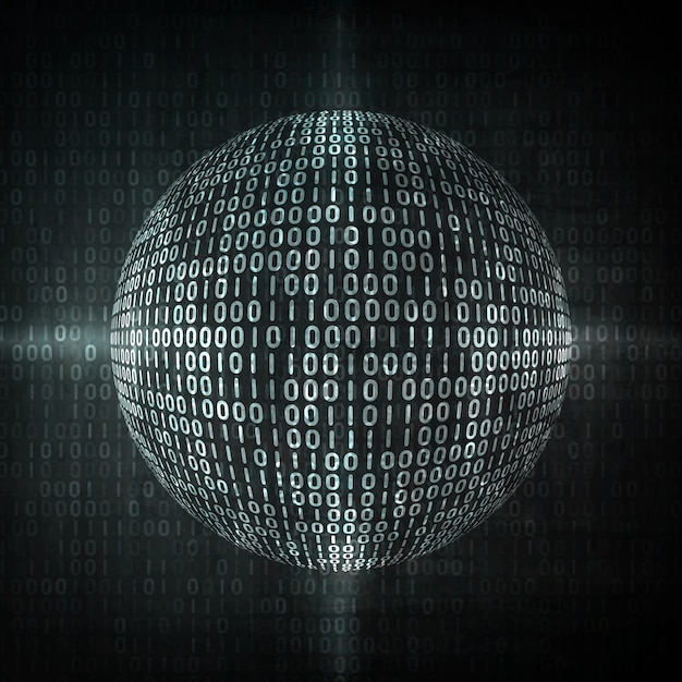 digital code background, abstract illustration. the concept of globalization