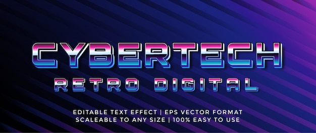 Digital Cyber Retro 3D Text Effect