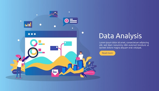 digital data analysis concept for market research and digital marketing strategy. 