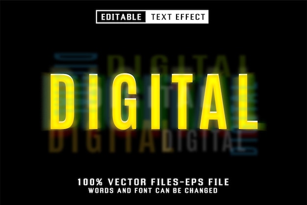 Digital Editable Text Effect