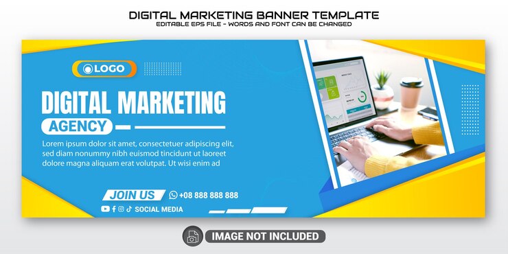 Vector digital marketing facebook banner template 02