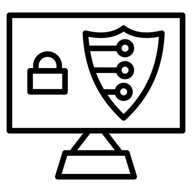 Digital Security icon vector image Can be used for Remote Working