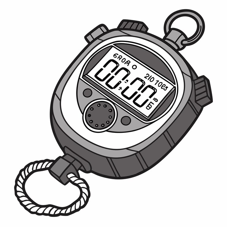 Vector digital stopwatch timer