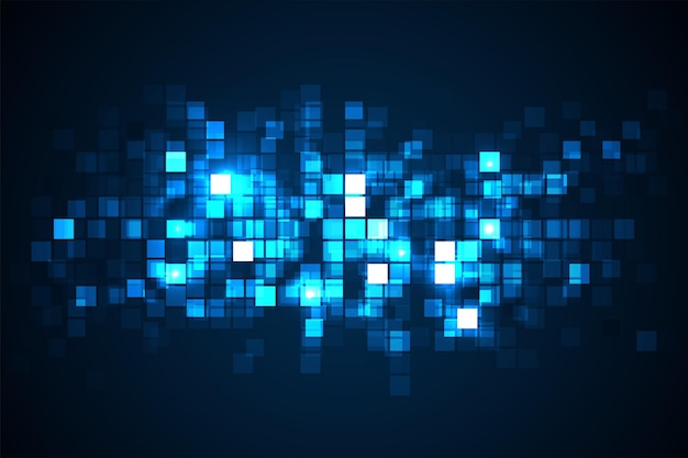 digital technology background digital data square blue pattern pixel background