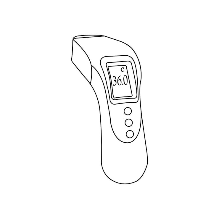 Vector digital thermometer icon