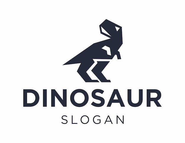 Dinosaur logo design created using the Corel Draw 2018 application with a white background
