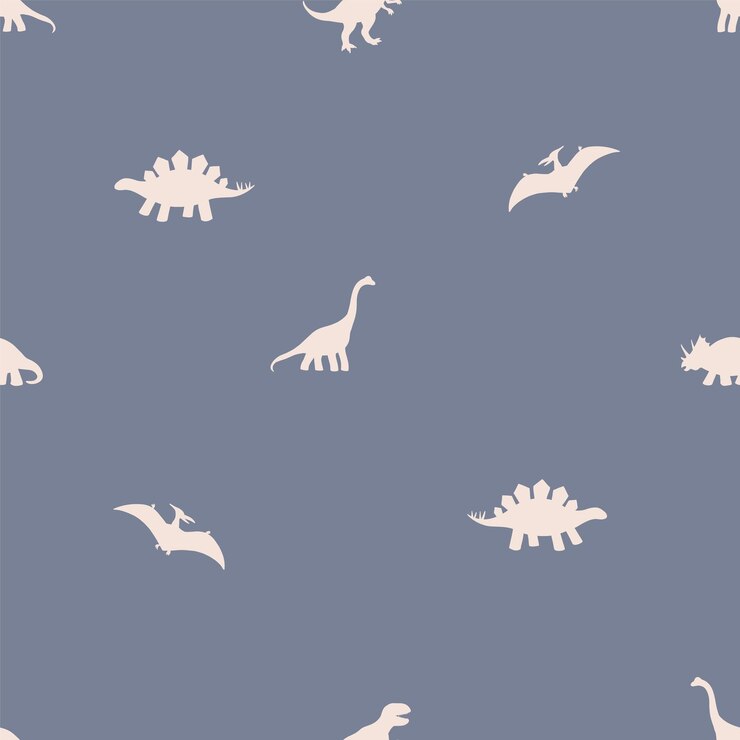 Dinosaurs Seamless Vector Pattern silhouette Dinosaurs Kids Seamless Repeat Design textile