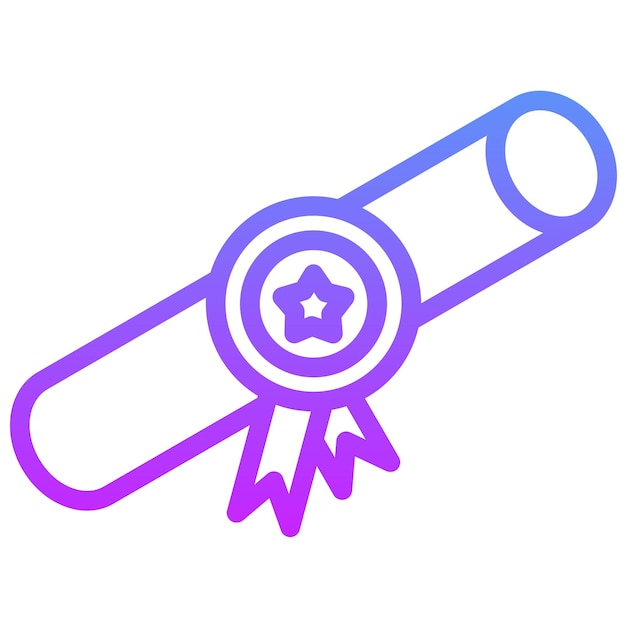 Diploma vector icon illustration of Achievements iconset