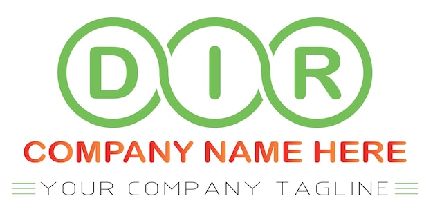 DIR Letter Logo Design