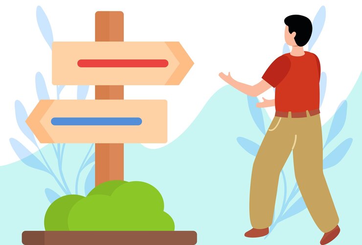 Vector directional sign concept illustration stylish and beautiful