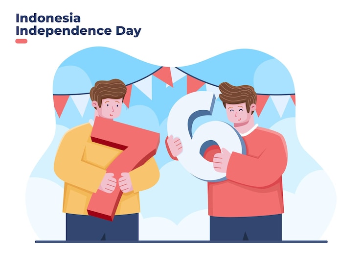 Vector dirgahayu kemerdekaan republik indonesia artinya selamat merayakan hari kemerdekaan indonesia