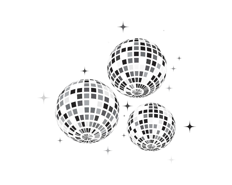 Vector disco ball vector icon illustration
