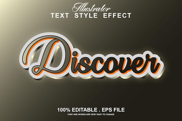 discover text effect editable