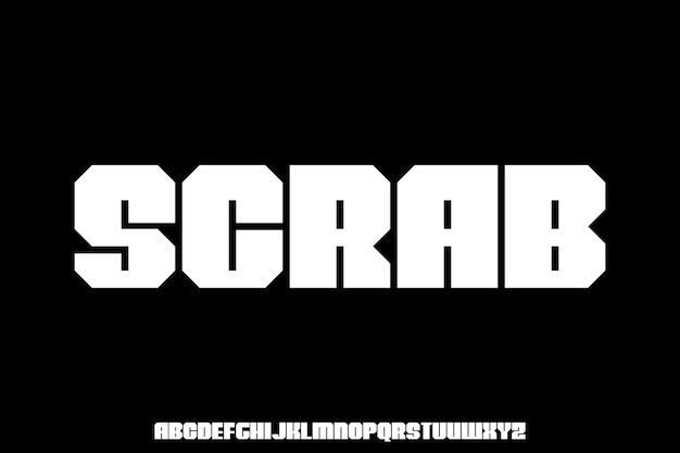 display  bold futuristic geometric font 