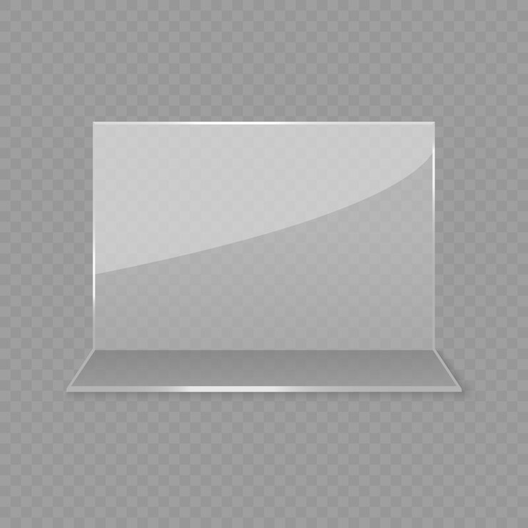 Vector display kartu meja kaca akrilik