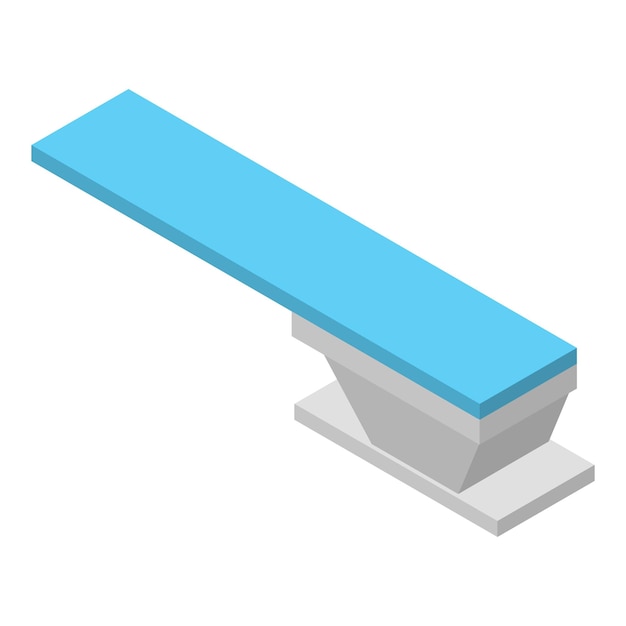 Diving board icon Isometric of diving board vector icon for web design isolated on white background