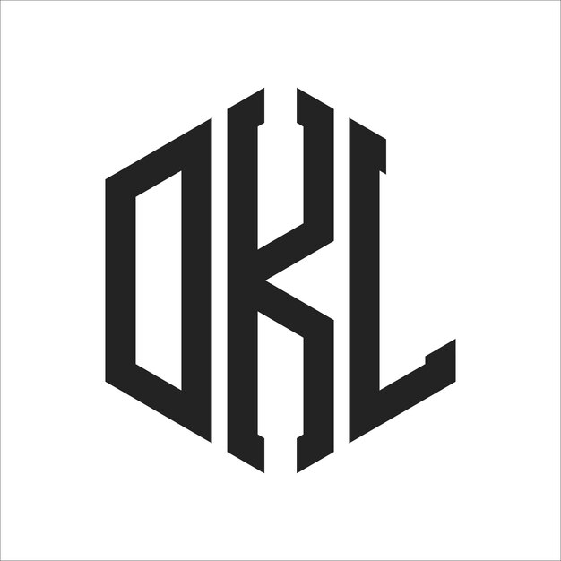 DKL Logo Design Initial Letter DKL Monogram Logo using Hexagon shape