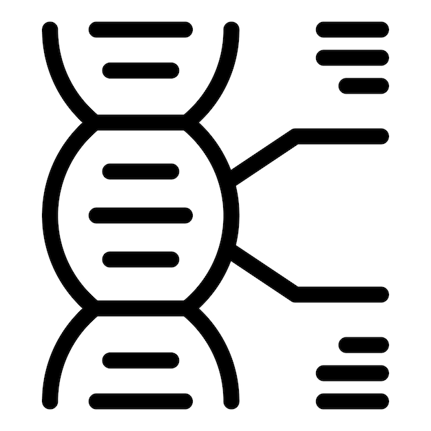 dna structure connecting with lines forming a network