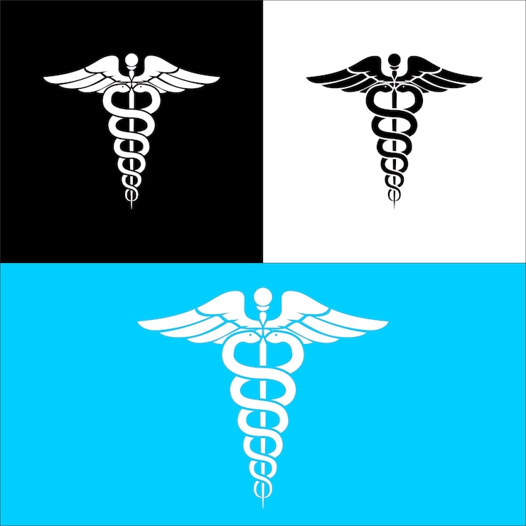 Vector doctor symbol royalty winged logo