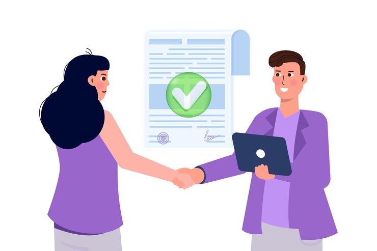 Vector document collaboration team work exchanging files online concept vector illustrations