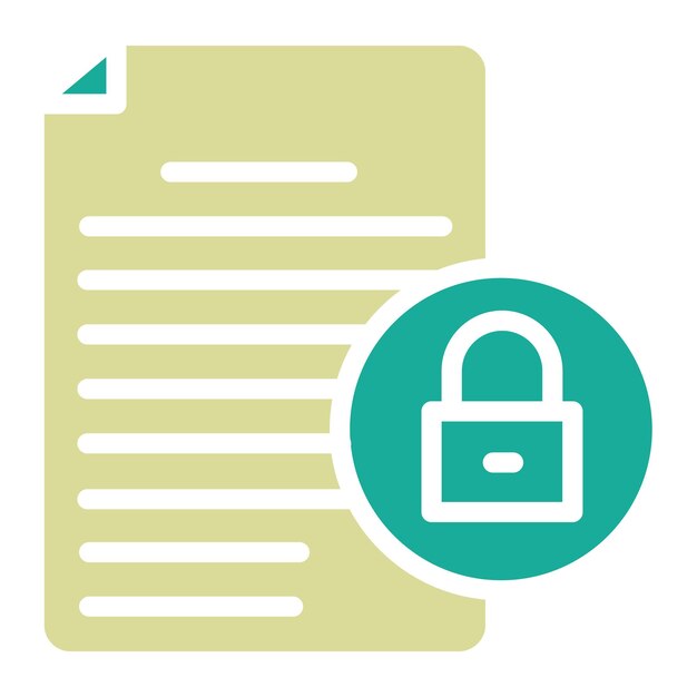 document security vector icon illustration of business iconset